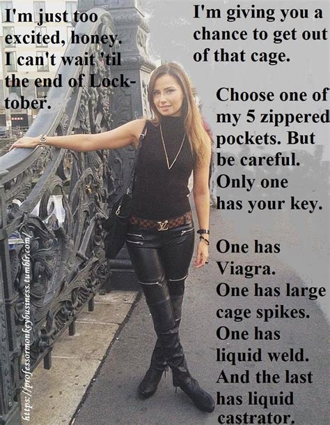 Check Out The Best Chastity Cages! Discover the Best Chastity Cages of today. . Femdom with captions